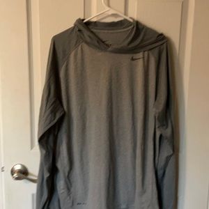 Nike Dri fit long sleeved, hooded tee